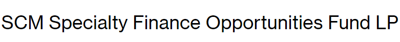 SCM Specialty Finance Opportunities Fund